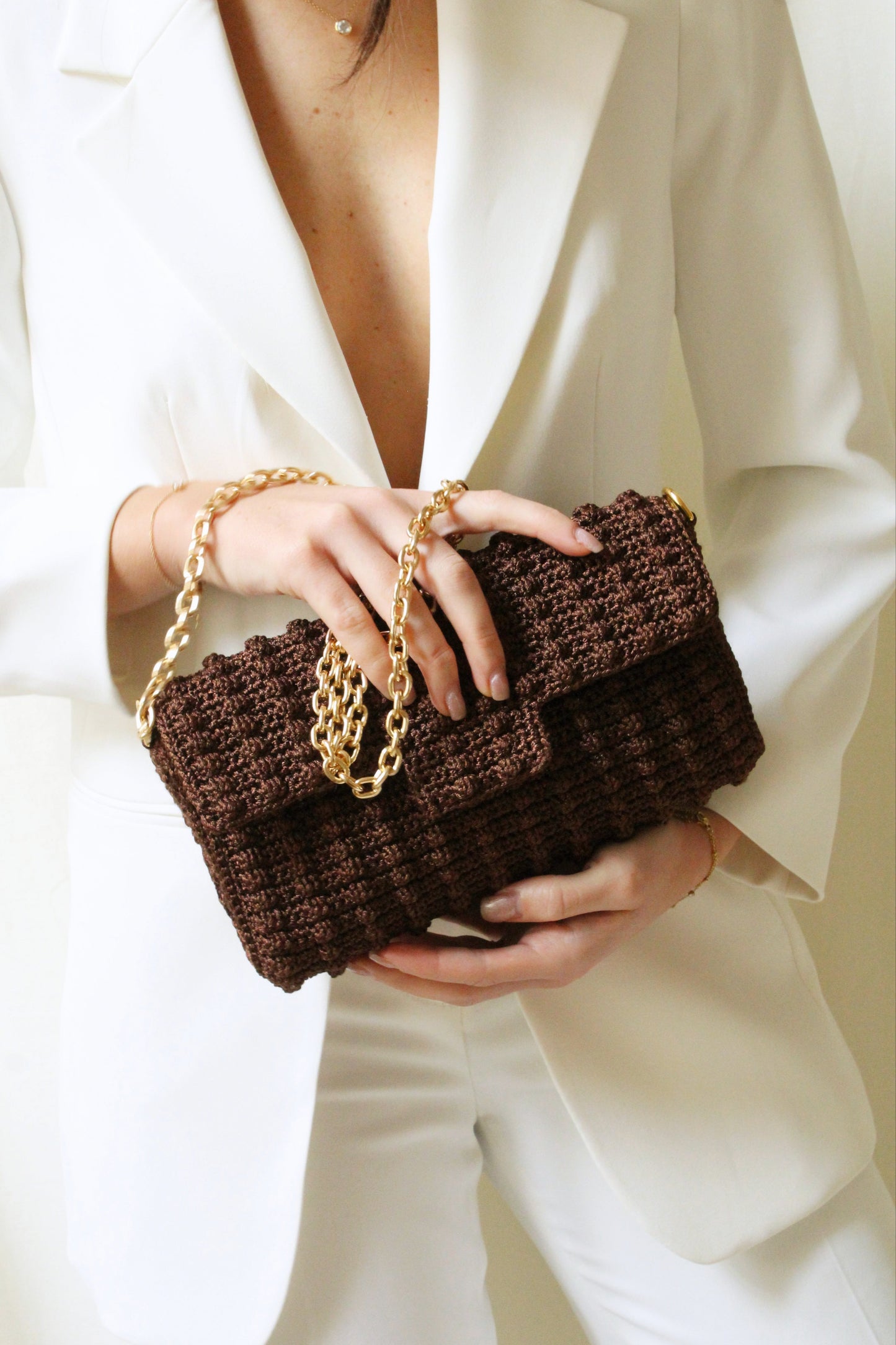 MILANO CLUTCH CHOCOLATE