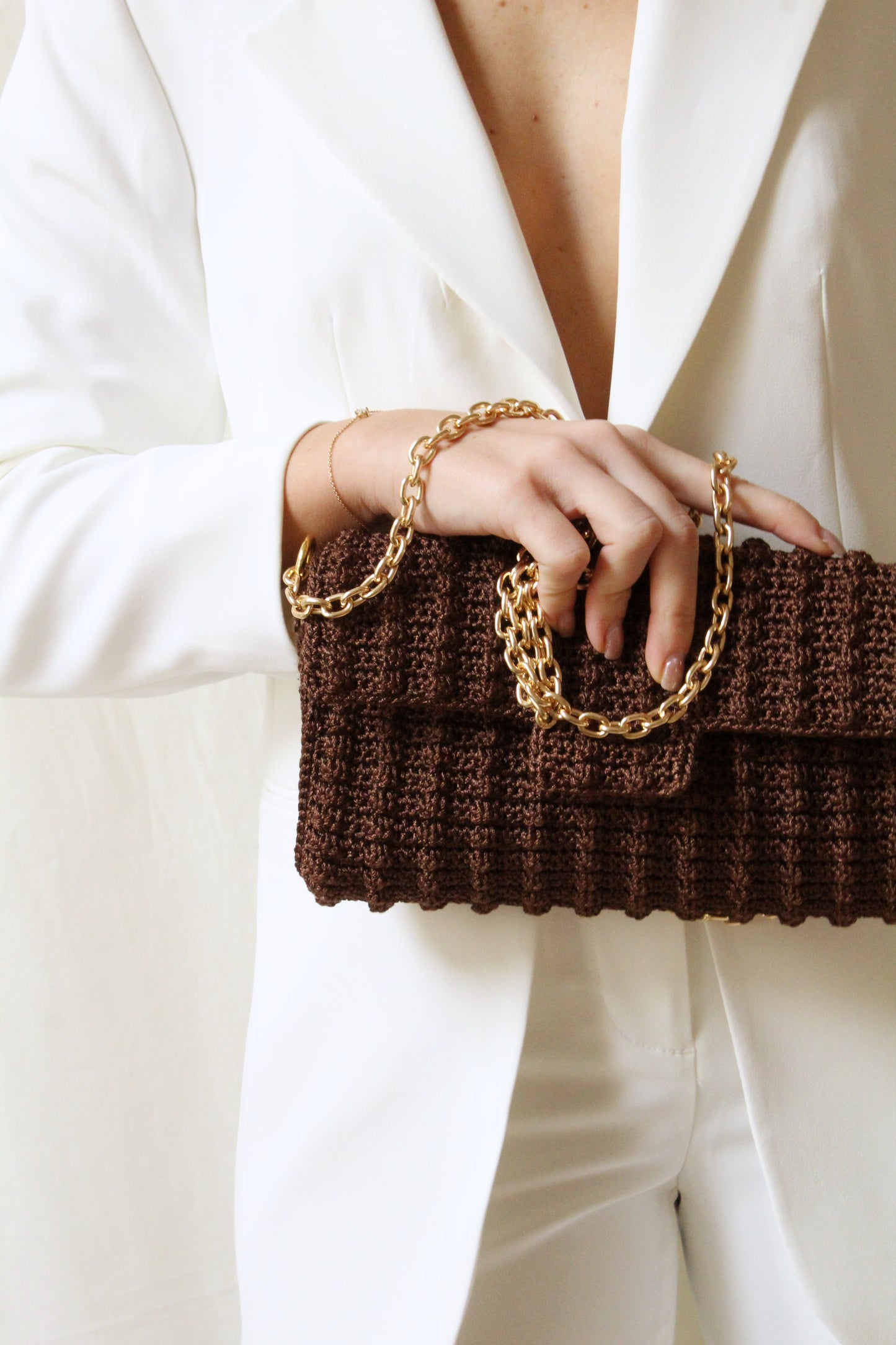 MILANO CLUTCH CHOCOLATE
