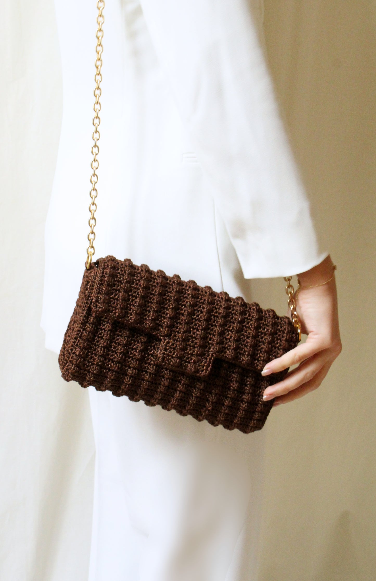 MILANO CLUTCH CHOCOLATE
