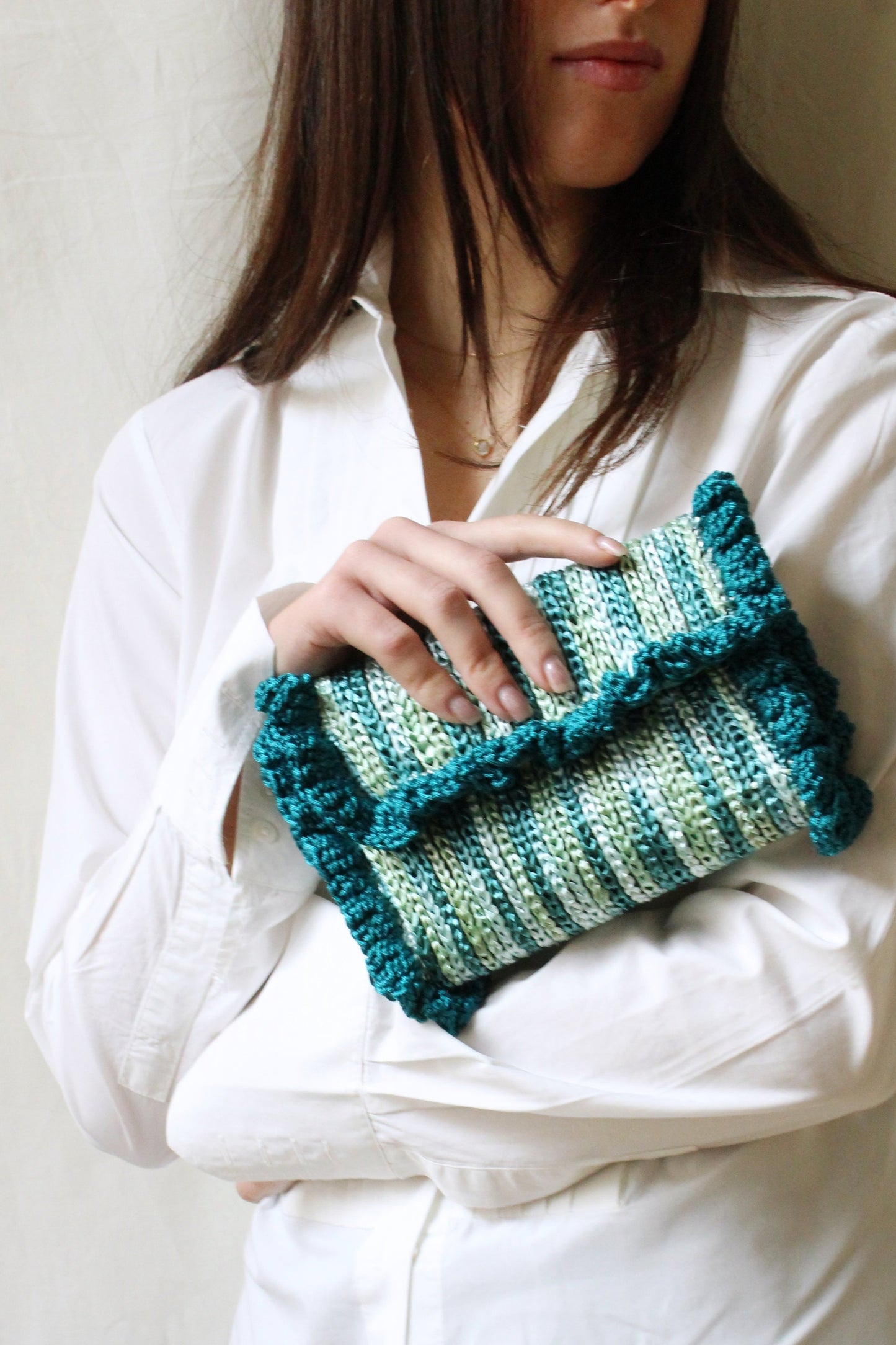 MINI VENEZIA CLUTCH AQUAMARINA