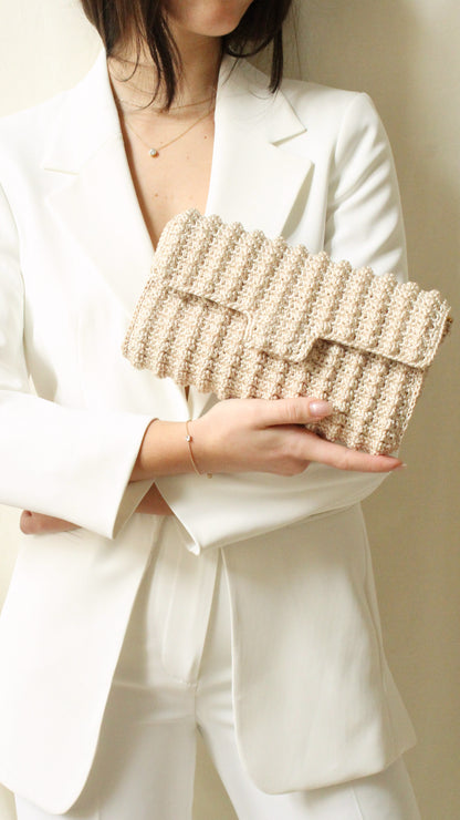 MILANO CLUTCH  CHAMPAGNE