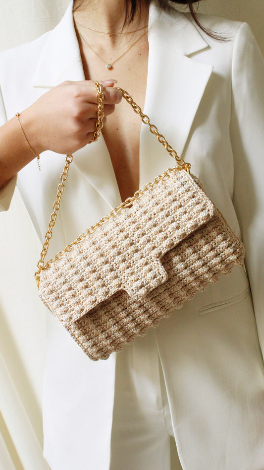 MILANO CLUTCH  CHAMPAGNE