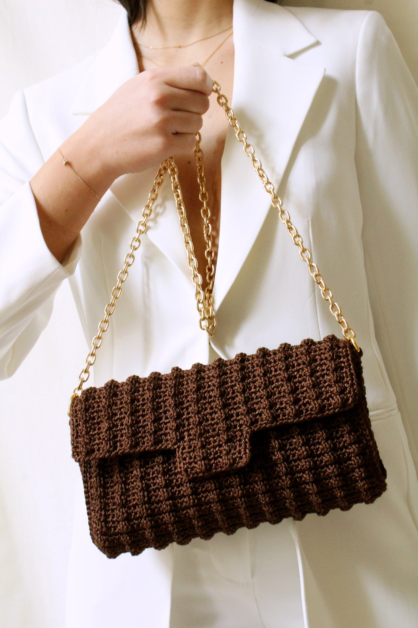 MILANO CLUTCH  CHOCOLATE