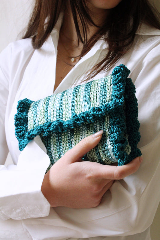 MINI VENEZIA CLUTCH  AQUAMARINA