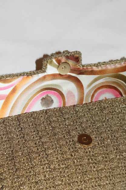 MILANO ORO, Borsa a crochet in lamé oro, immagine prodotto 6